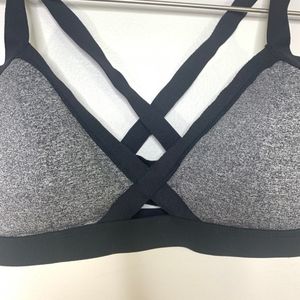 CALIA Black & Gray Strappy Back Sports Bra Small